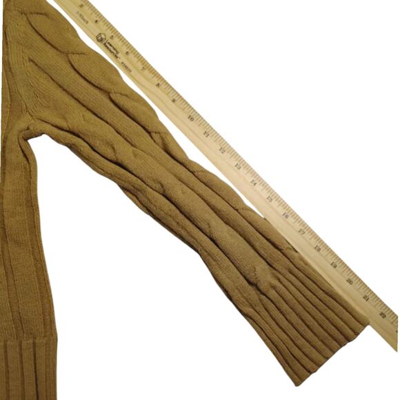 Banana Republic Women's Cable Knit Sweater Brown - Size: Medium - Picture 6 of 8